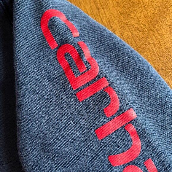Carhartt navy and red hoodie M 10/12 - Picture 3 of 7